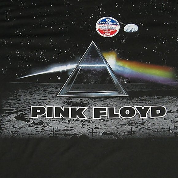 Pink Floyd Dark Side of the Moon Liquid Blue rock Official T-Shirt XL NWT - Picture 2 of 2